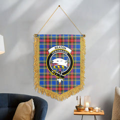 Beaton Modern Tartan Crest Wall Hanging Banner