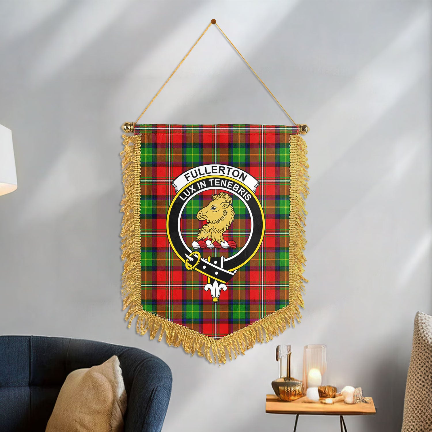 Fullerton Tartan Crest Wall Hanging Banner