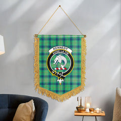 Kennedy Ancient Tartan Crest Wall Hanging Banner