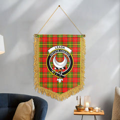 Leask Tartan Crest Wall Hanging Banner