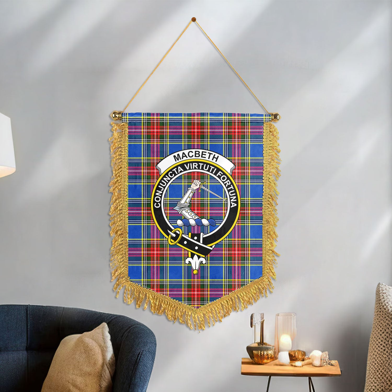 MacBeth Modern Tartan Crest Wall Hanging Banner