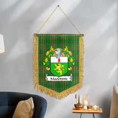 MacGinnis Tartan Coat of Arms Wall Hanging Banner