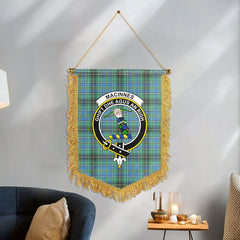 MacInnes Ancient Tartan Crest Wall Hanging Banner