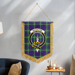 MacIntyre Hunting Modern Tartan Crest Wall Hanging Banner