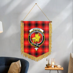 MacIver Modern Tartan Crest Wall Hanging Banner