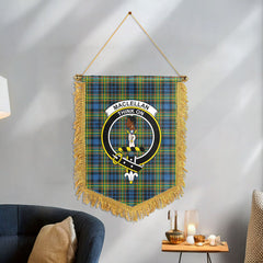 MacLellan Ancient Tartan Crest Wall Hanging Banner