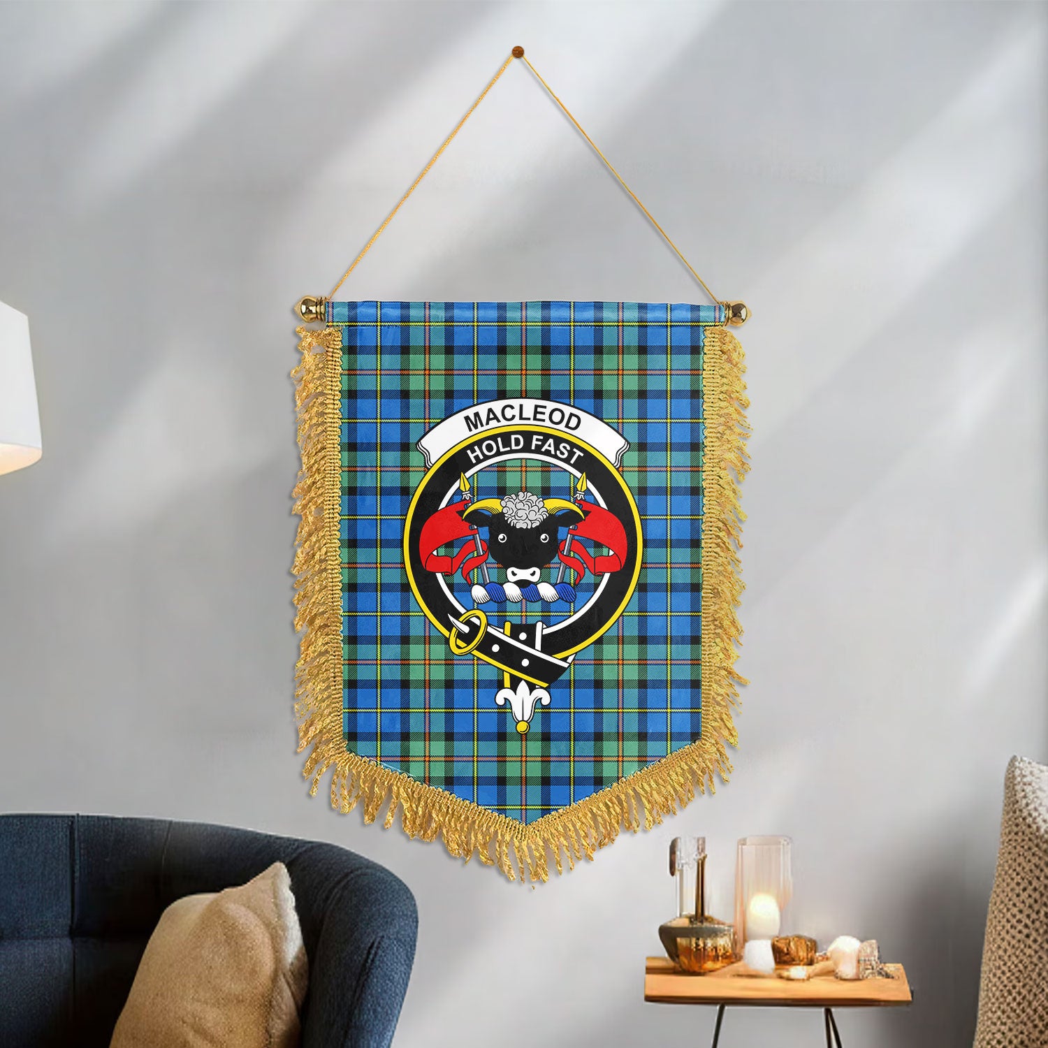 MacLeod of Harris Ancient Tartan Crest Wall Hanging Banner