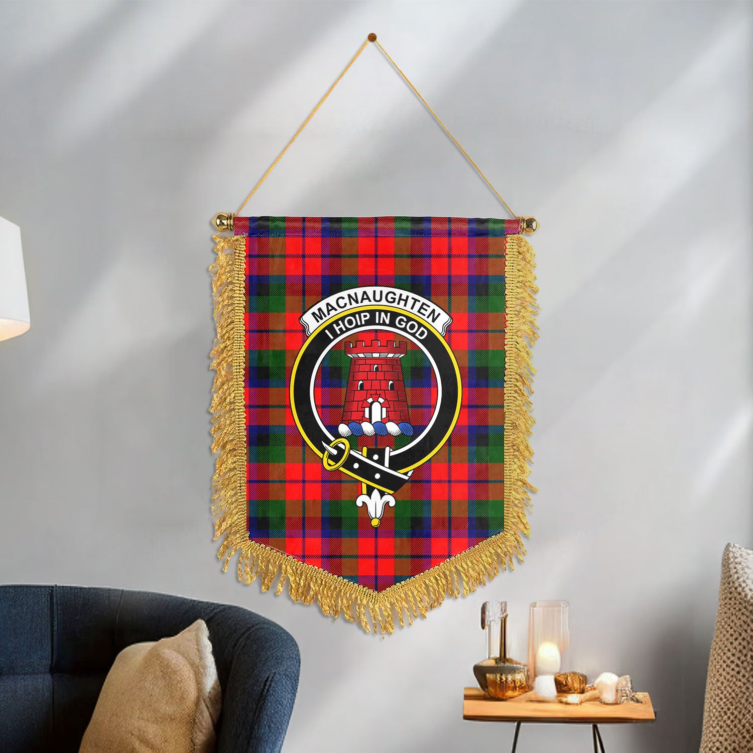 MacNaughten Tartan Crest Wall Hanging Banner