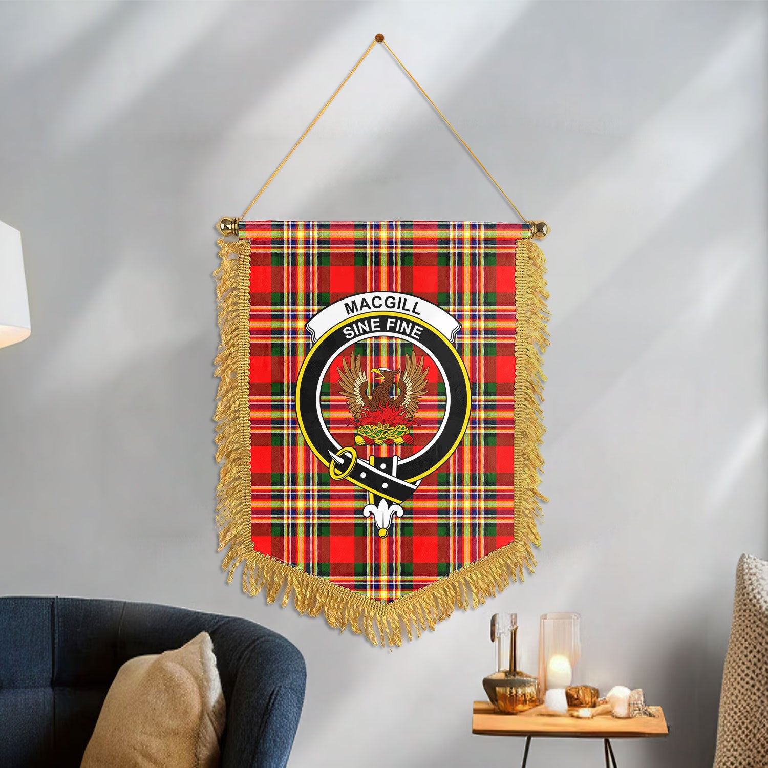 Makgill Tartan Crest Wall Hanging Banner