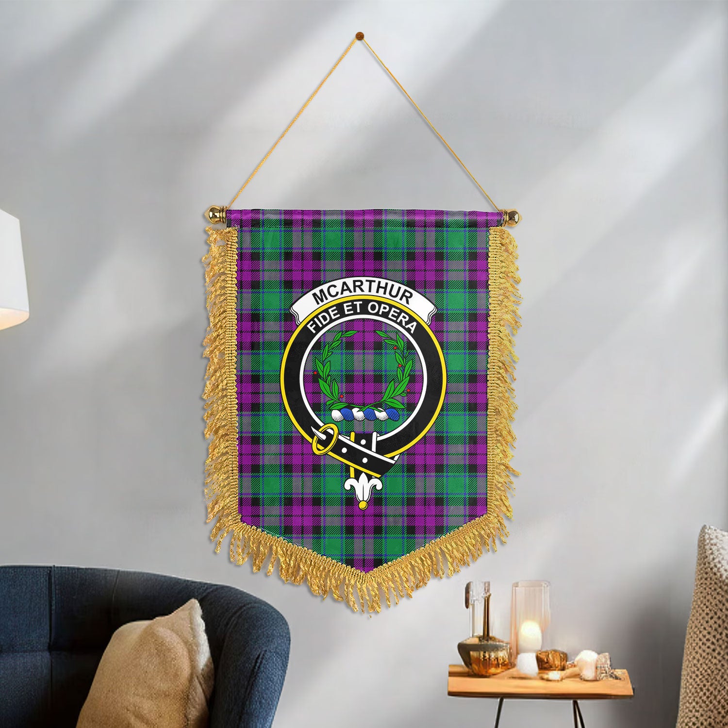 McArthur – Milton Tartan Crest Wall Hanging Banner