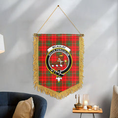 McAulay Modern Tartan Crest Wall Hanging Banner