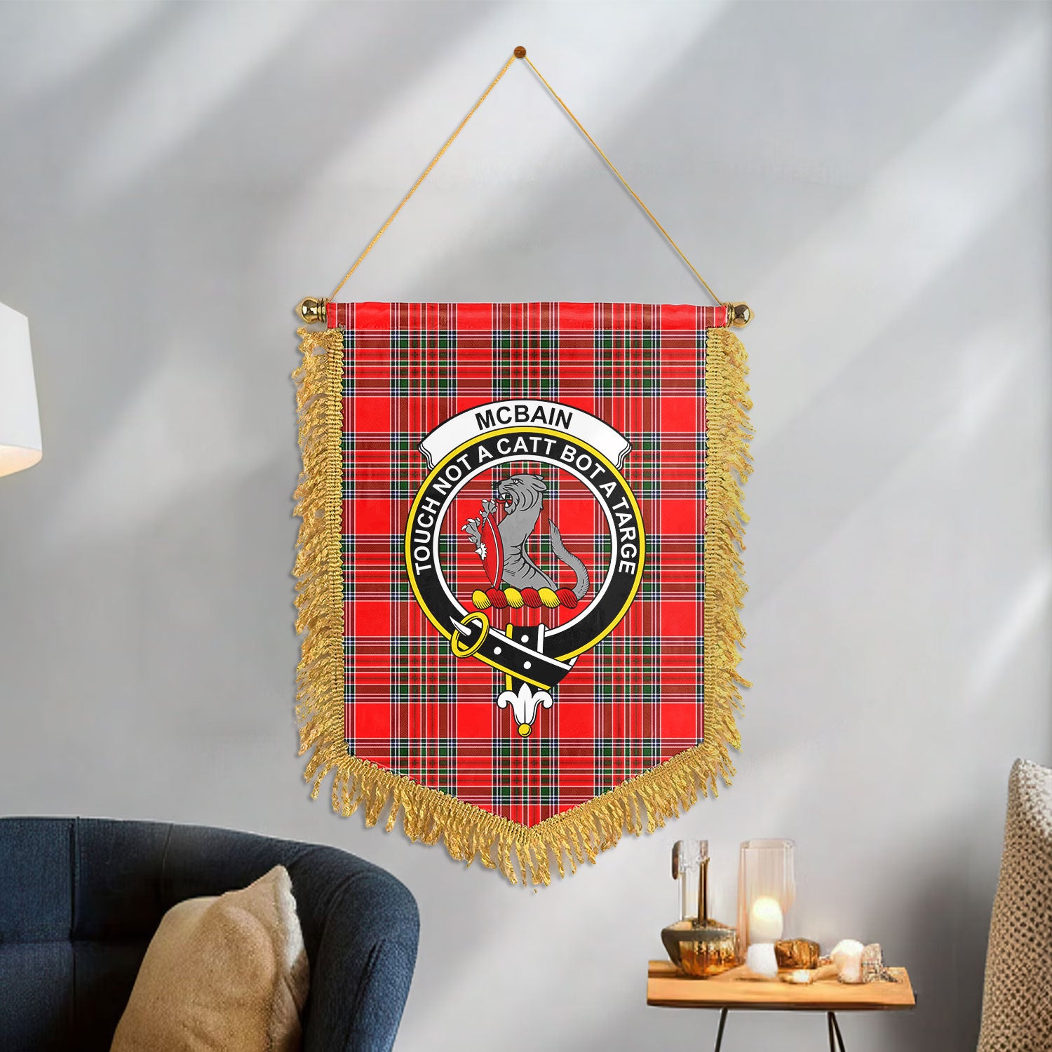 McBain Tartan Crest Wall Hanging Banner