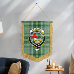 McDonald Lord of the Isles Hunting Tartan Crest Wall Hanging Banner