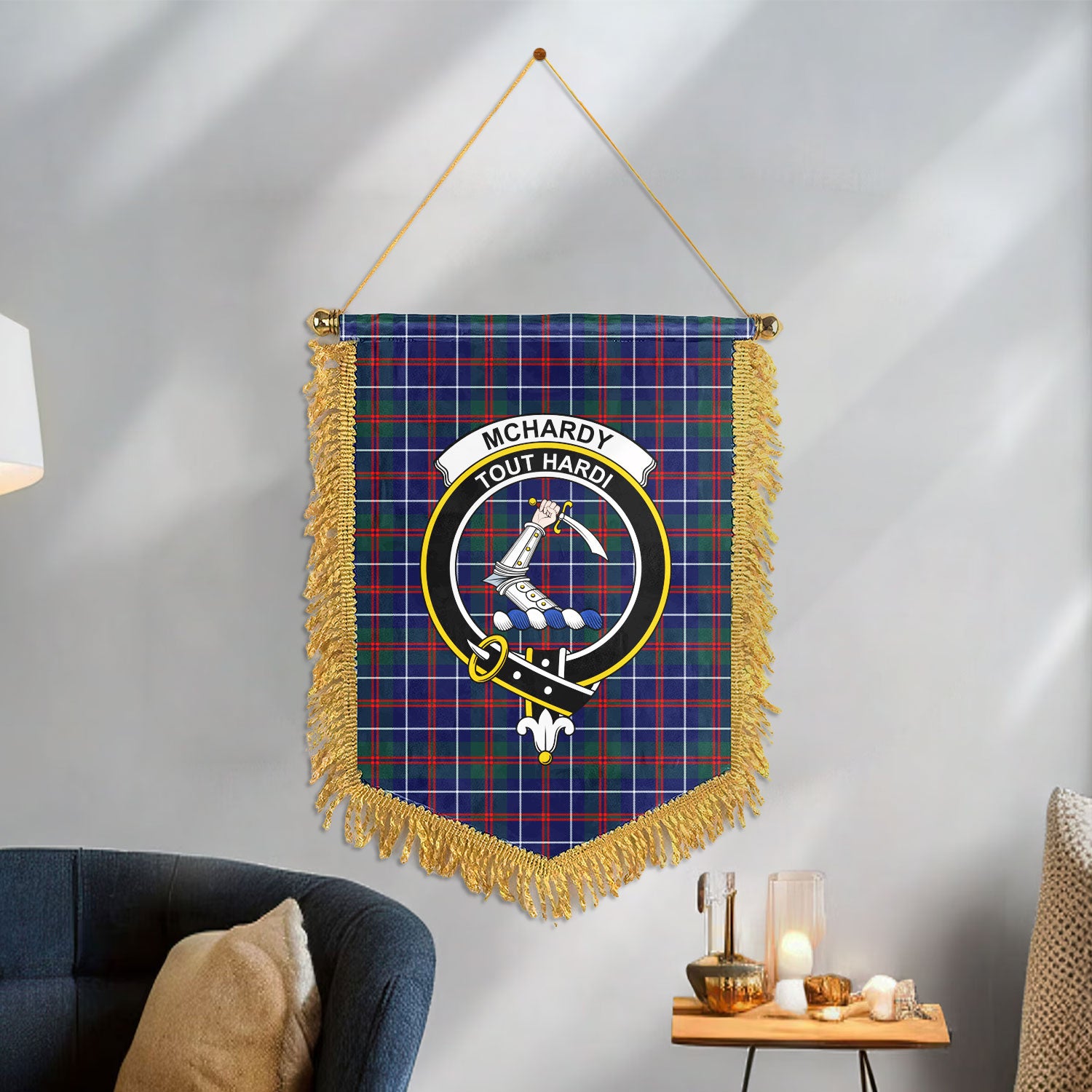 McHardy Modern Tartan Crest Wall Hanging Banner