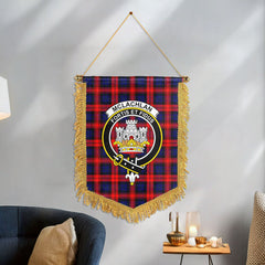 McLachlan Modern Tartan Crest Wall Hanging Banner