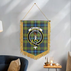 McLellan Ancient Tartan Crest Wall Hanging Banner