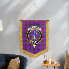 Montgomery Modern Tartan Crest Wall Hanging Banner