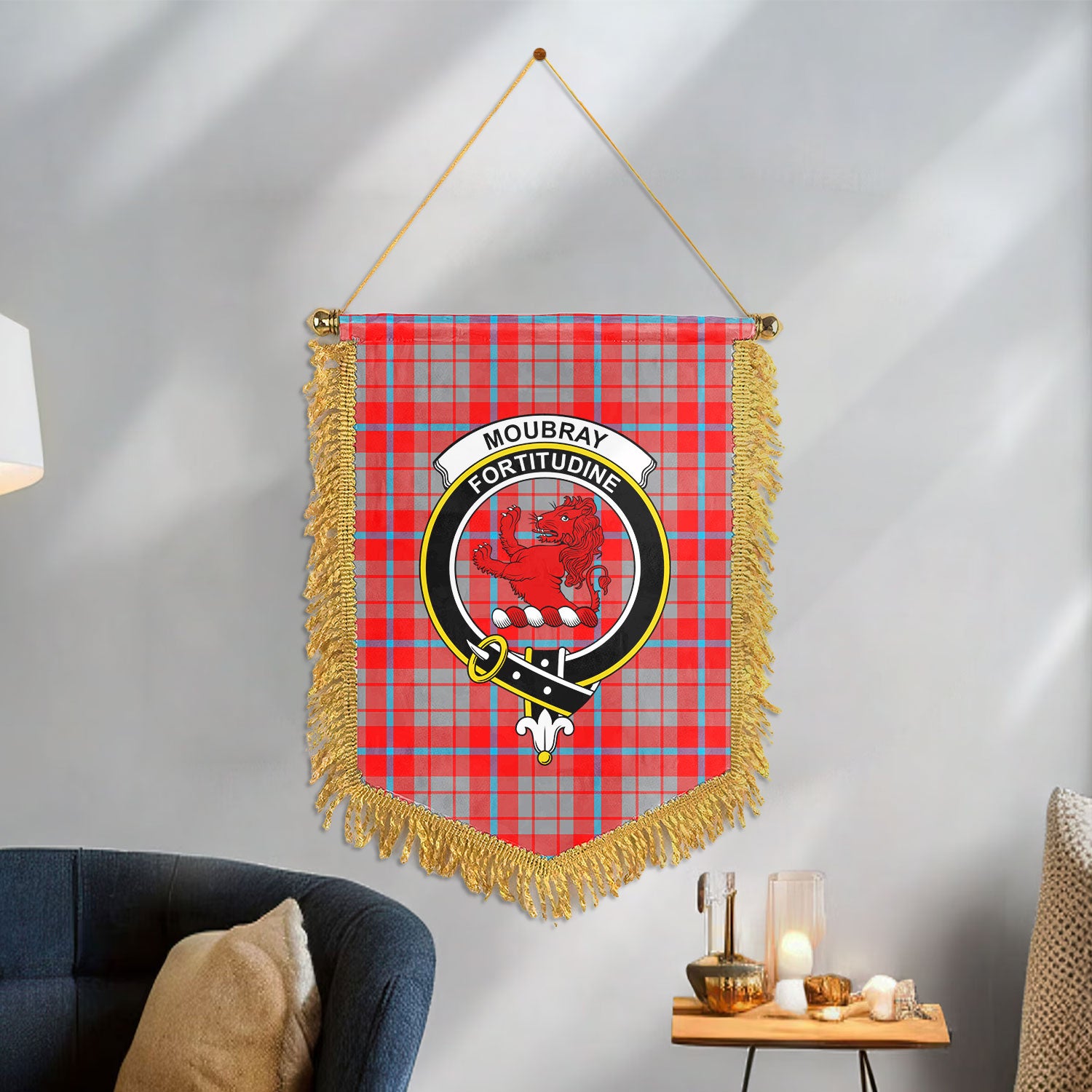 Moubray Tartan Crest Wall Hanging Banner