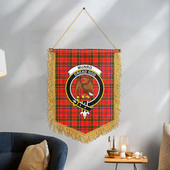 Munro Modern Tartan Crest Wall Hanging Banner