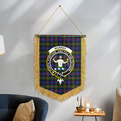 Murray of Atholl Modern Tartan Crest Wall Hanging Banner