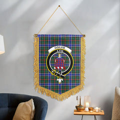 Ogilvie Hunting Modern Tartan Crest Wall Hanging Banner