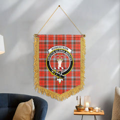 Robertson Weathered Tartan Crest Wall Hanging Banner