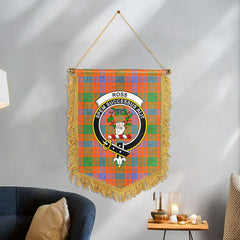 Ross Ancient Tartan Crest Wall Hanging Banner