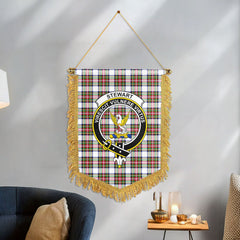 Stewart Dress Modern Tartan Crest Wall Hanging Banner