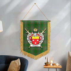 Wiggins Tartan Coat of Arms Wall Hanging Banner - Royal Style