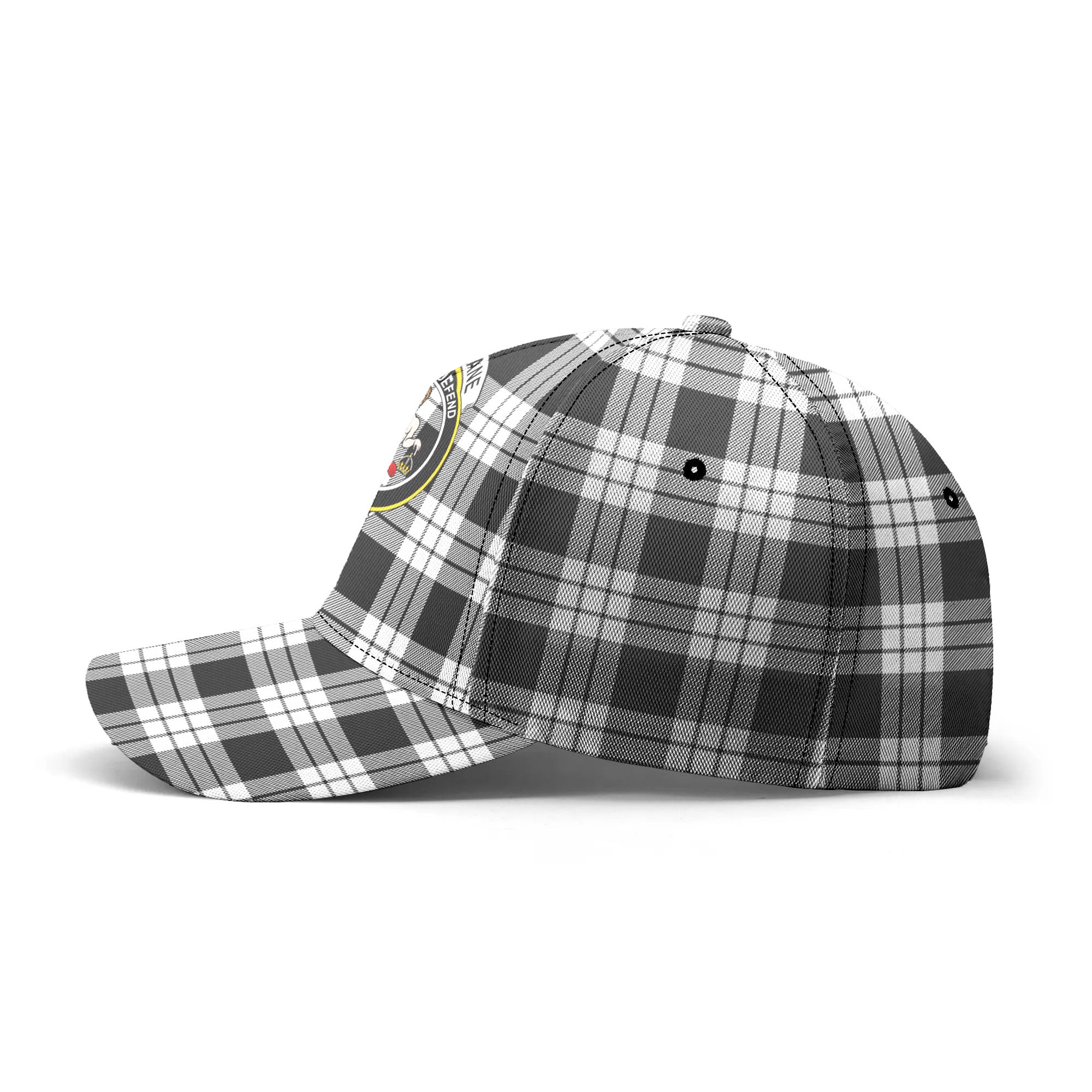 MacFarlane Black _ White Tartan Crest Classic Cap