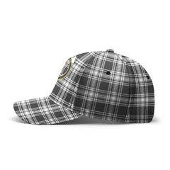 Menzies Black - White Modern Tartan Crest Classic Cap