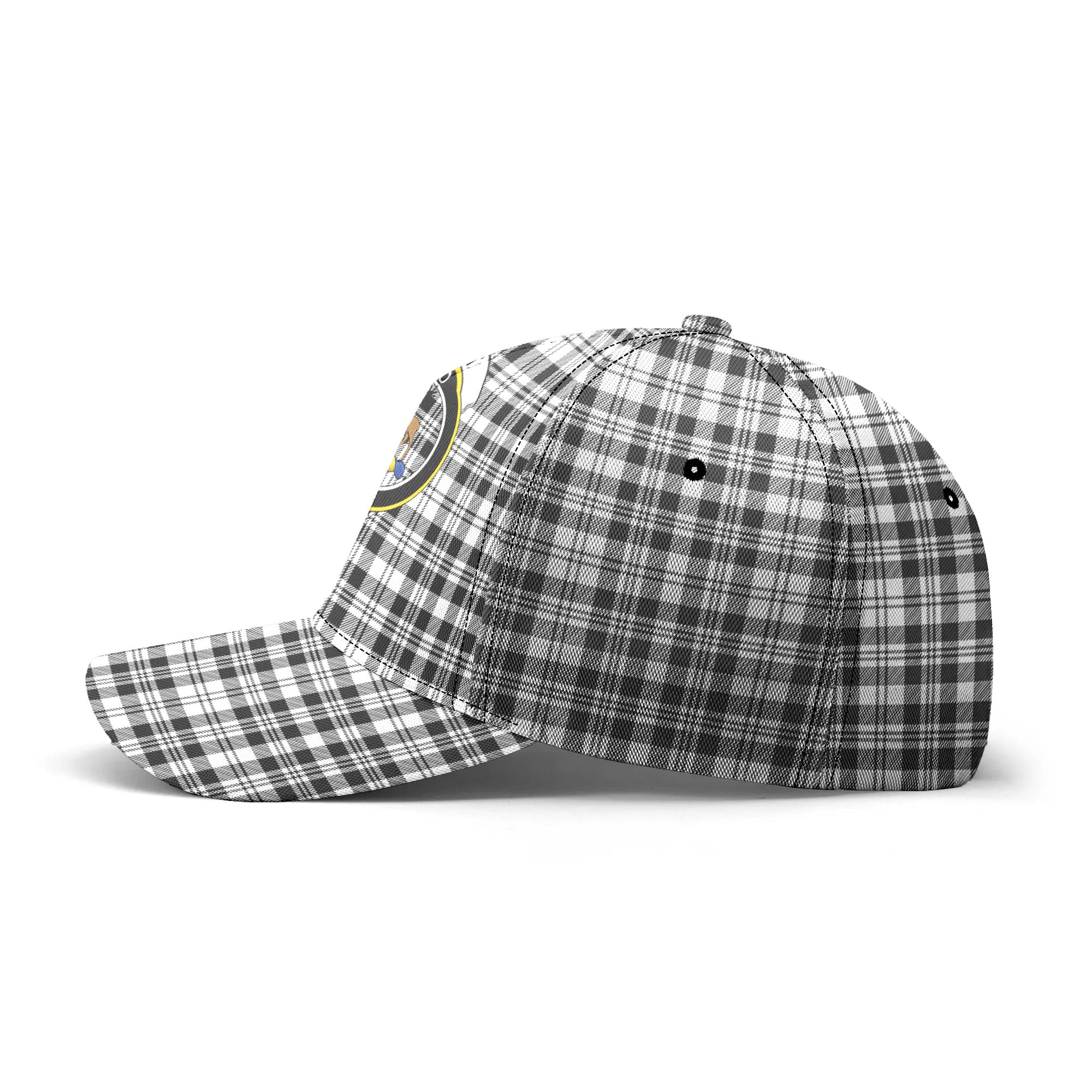 Scott Black & White Modern Tartan Crest Classic Cap