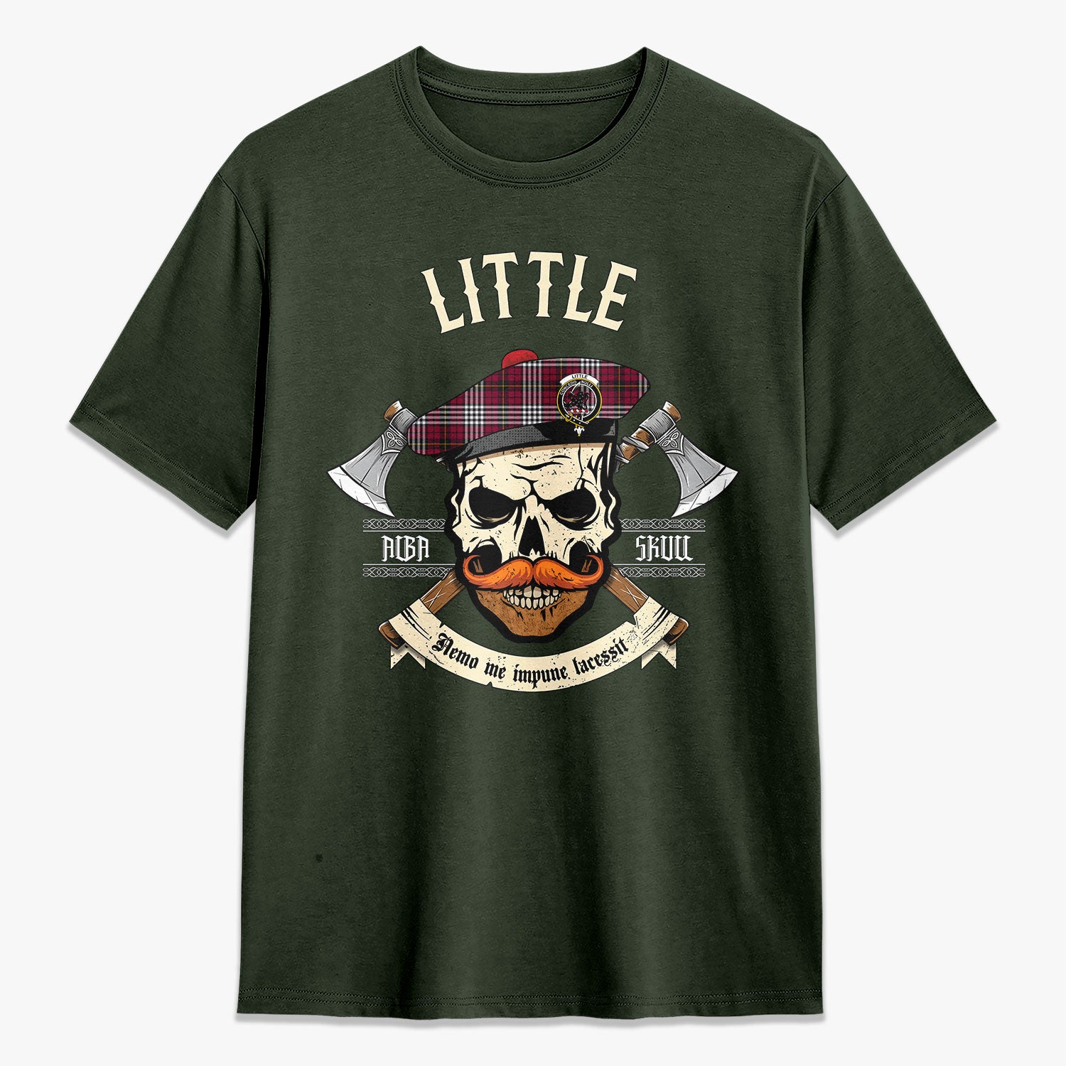 Little Tartan Crest 2D T-shirt - Alba Skull Style