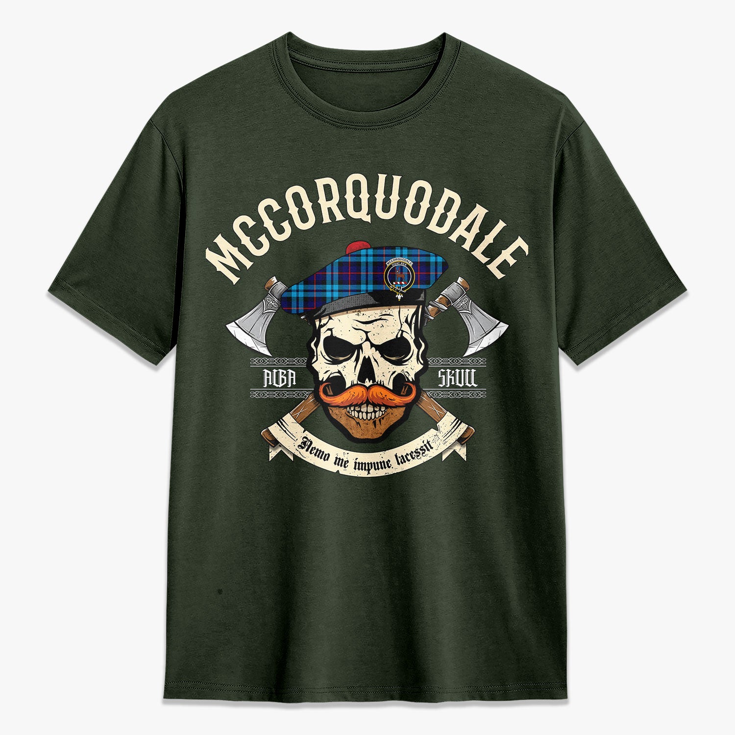 McCorquodale Tartan Crest 2D T-shirt - Alba Skull Style