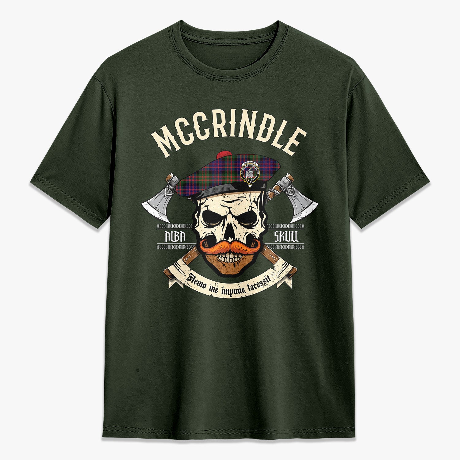 McCrindle Tartan Crest 2D T-shirt - Alba Skull Style