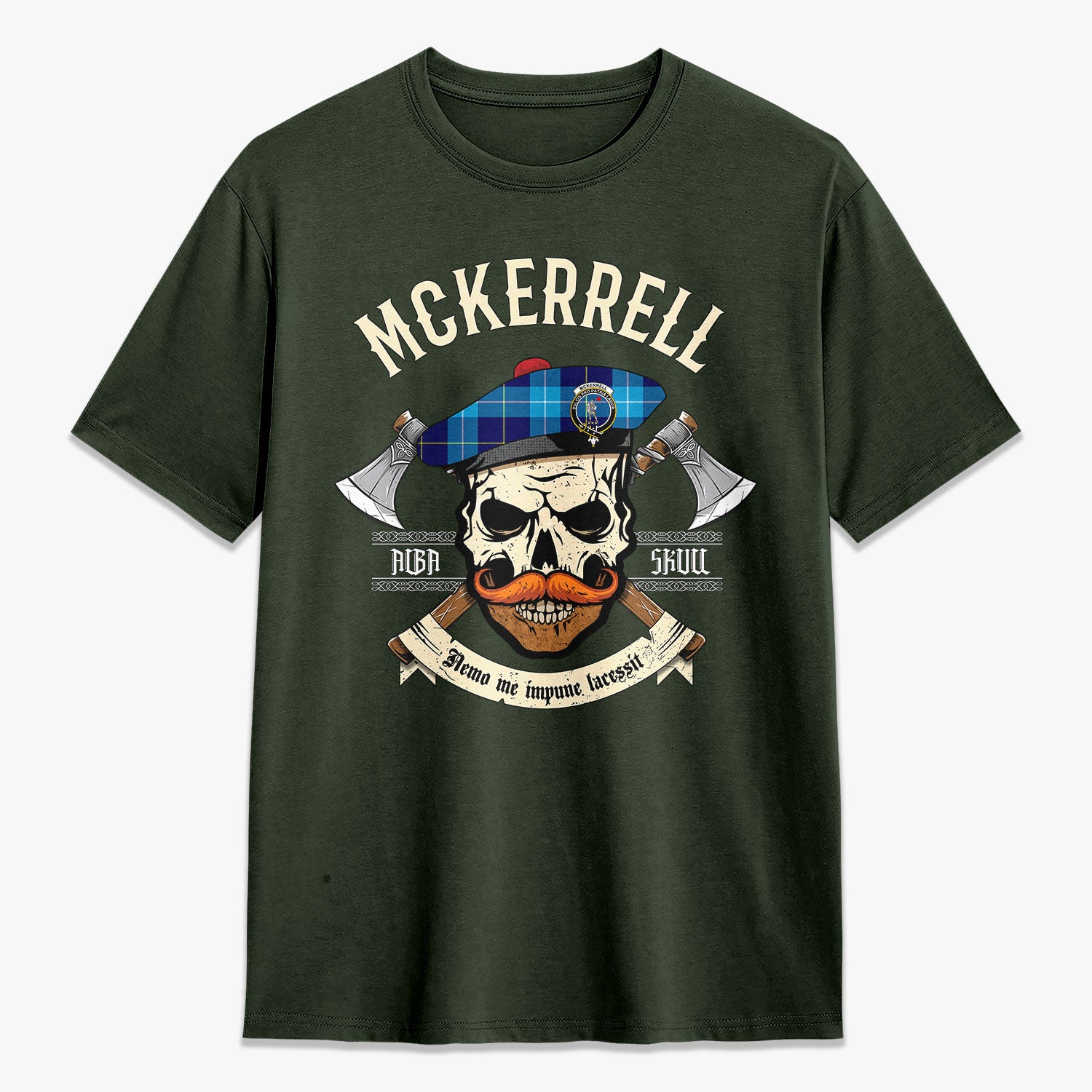 McKerrell Tartan Crest 2D T-shirt - Alba Skull Style