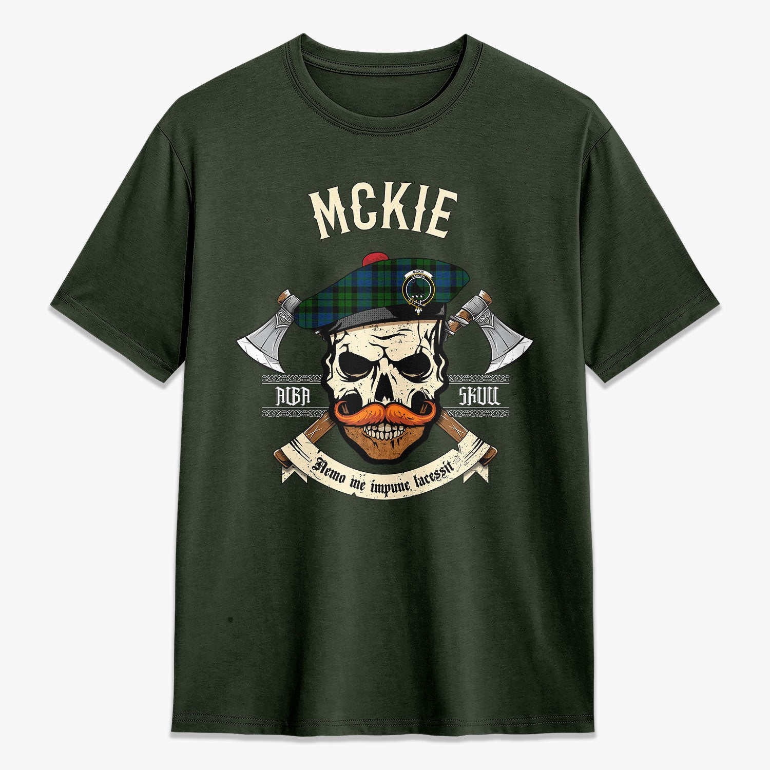 McKie Tartan Crest 2D T-shirt - Alba Skull Style