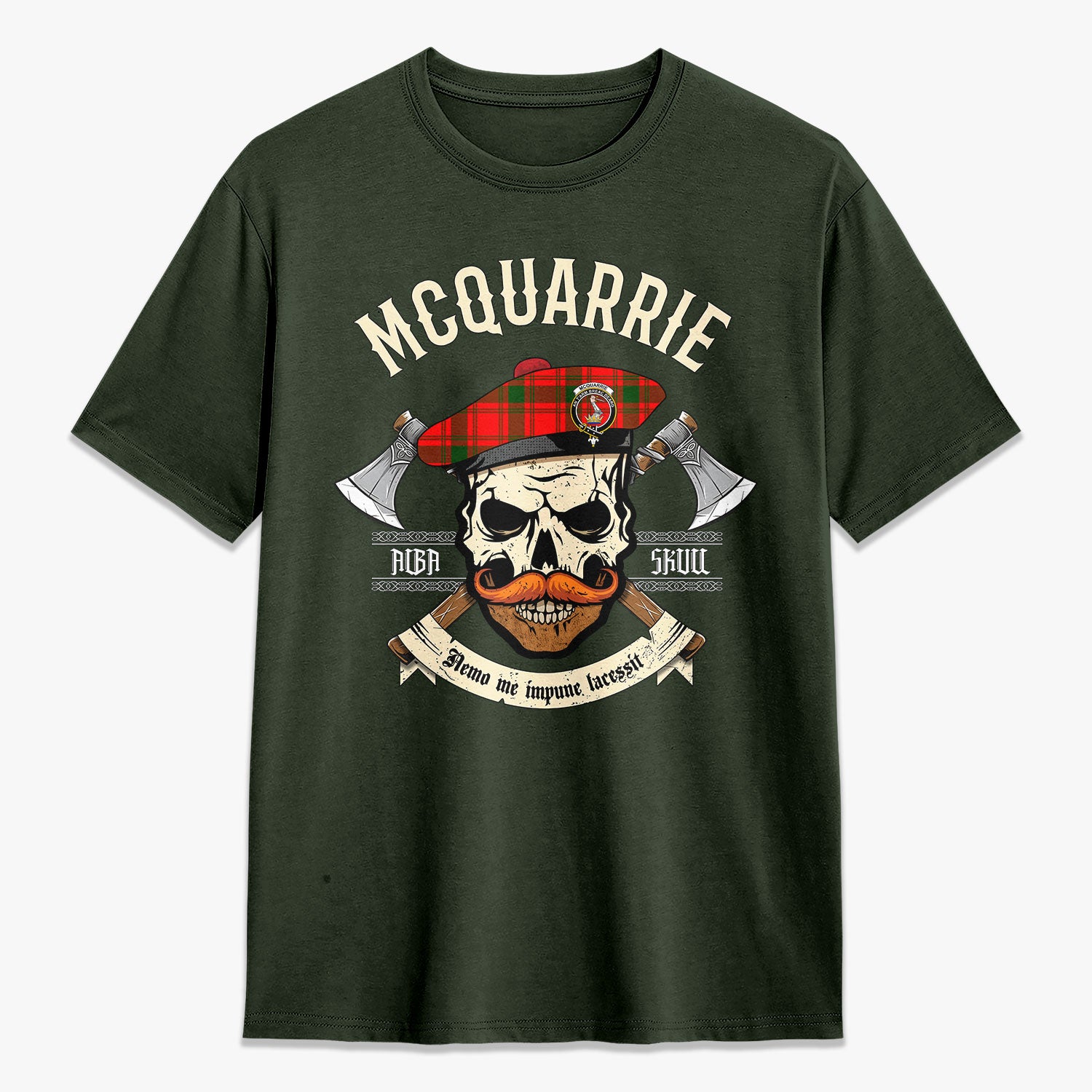 McQuarrie Tartan Crest 2D T-shirt - Alba Skull Style