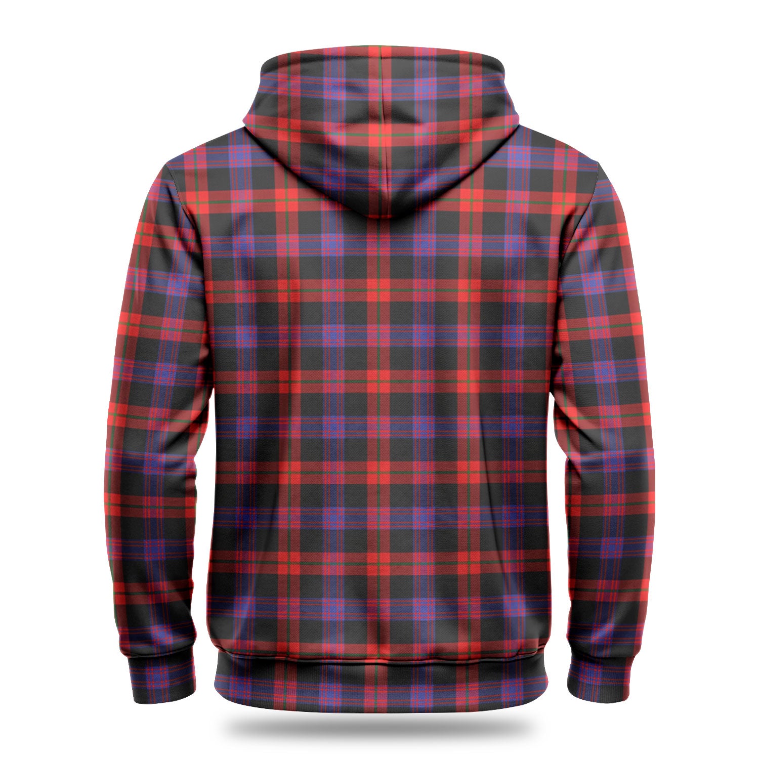 Brown Modern Tartan Crest Hoodie