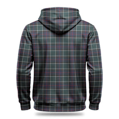 Leslie Hunting Modern Tartan Crest Hoodie