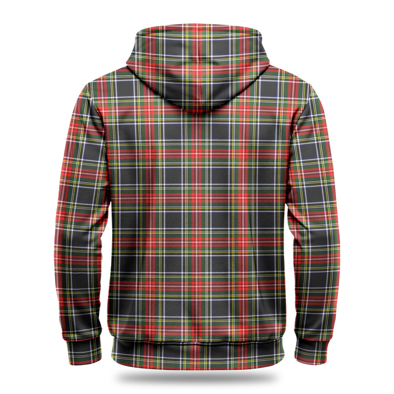 Stewart Black Tartan Crest Hoodie