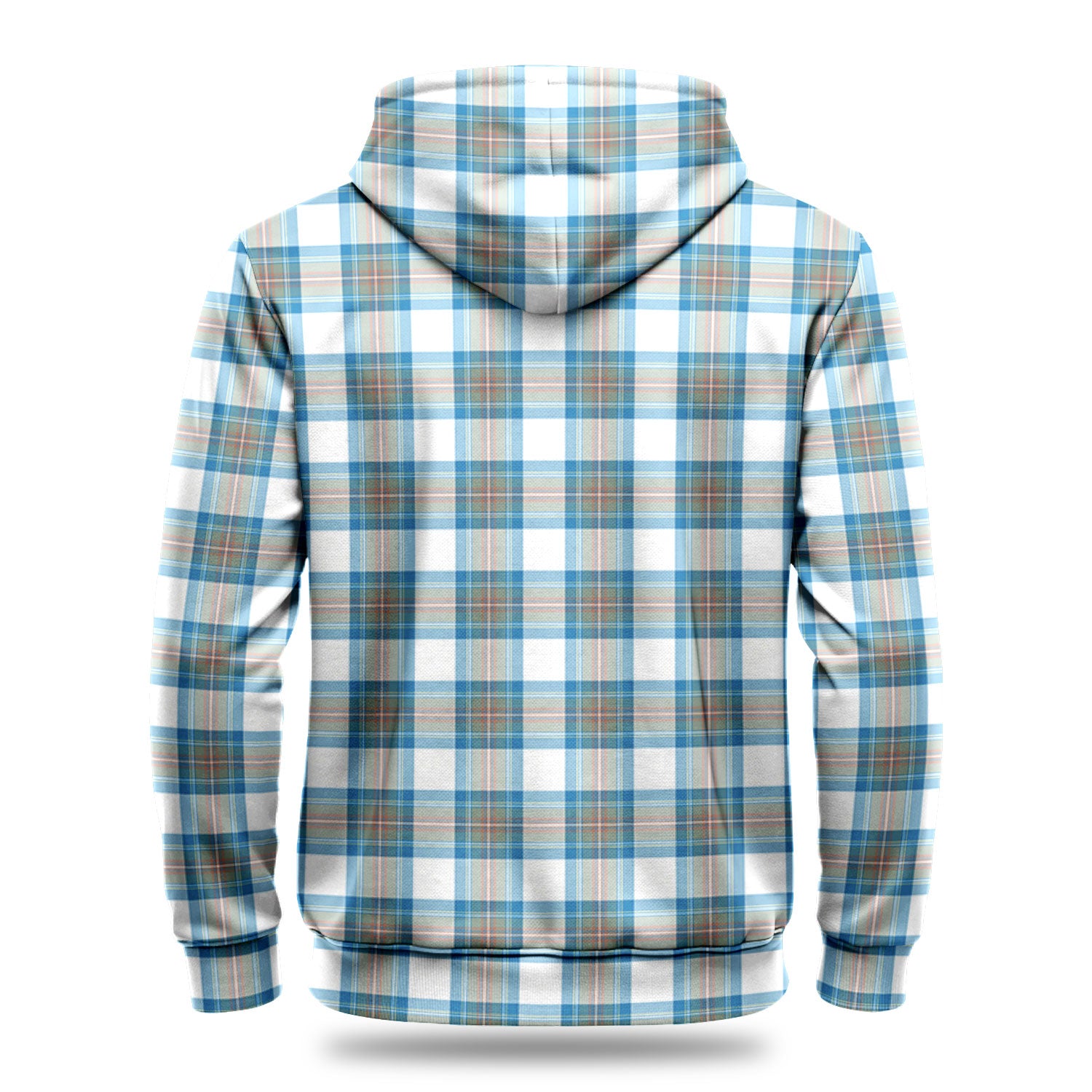 Stewart Muted Blue Tartan Crest Hoodie