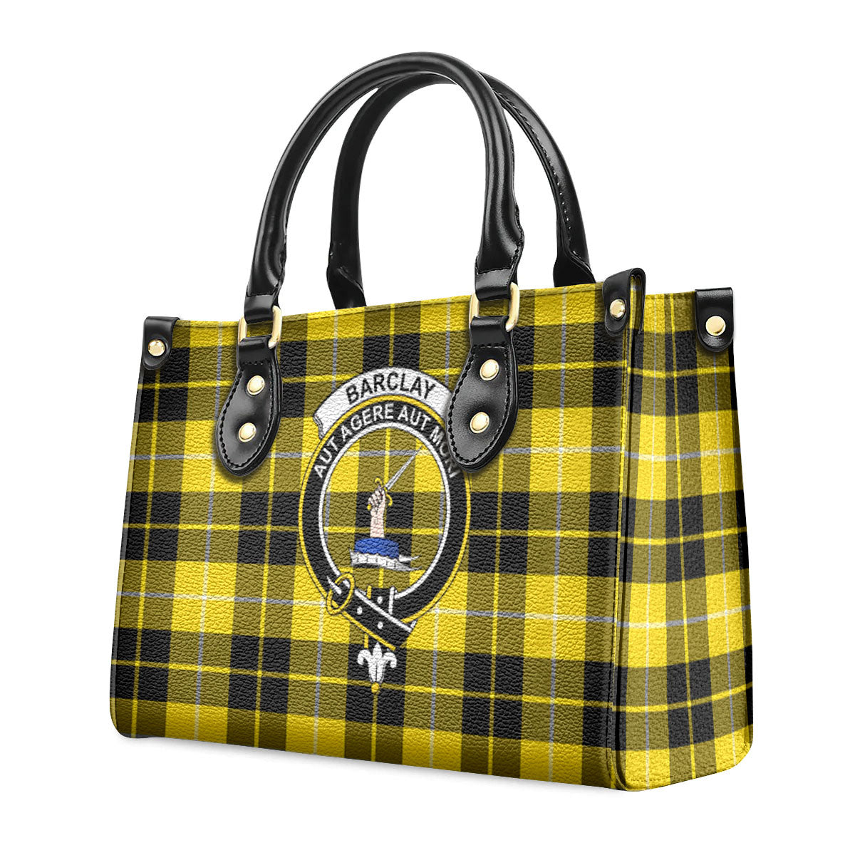 Barclay Dress Modern Tartan Crest Leather Handbag