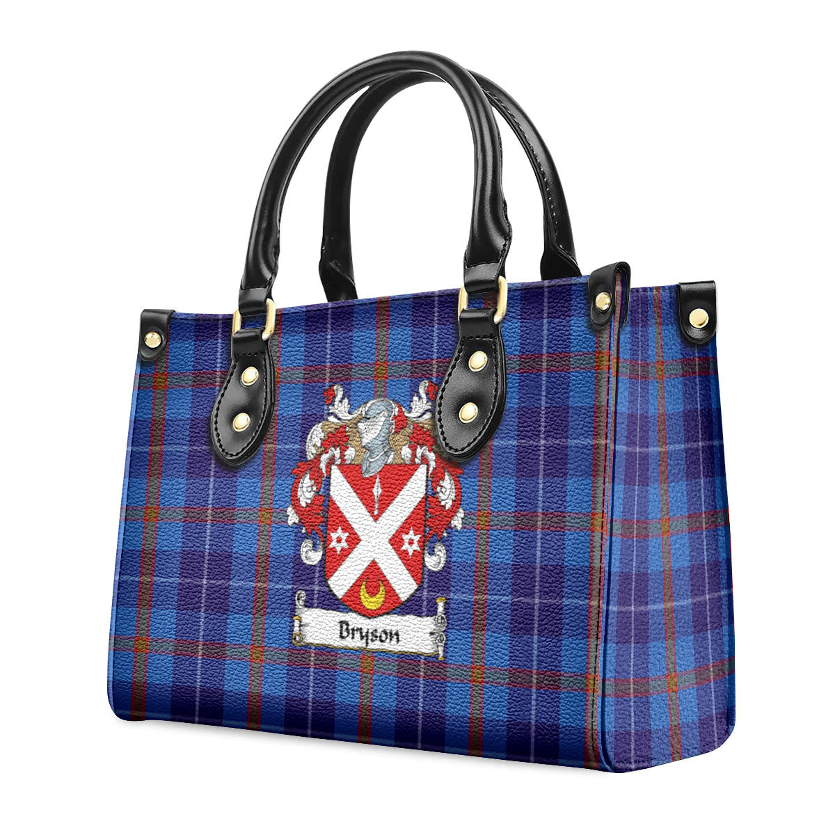 Bryson Tartan Coat of Arms Leather Handbag