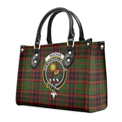 Buchan Modern Tartan Crest Leather Handbag