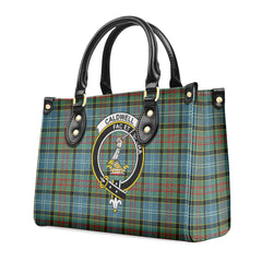 Caldwell Tartan Crest Leather Handbag