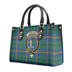 Carmichael Ancient Tartan Crest Leather Handbag