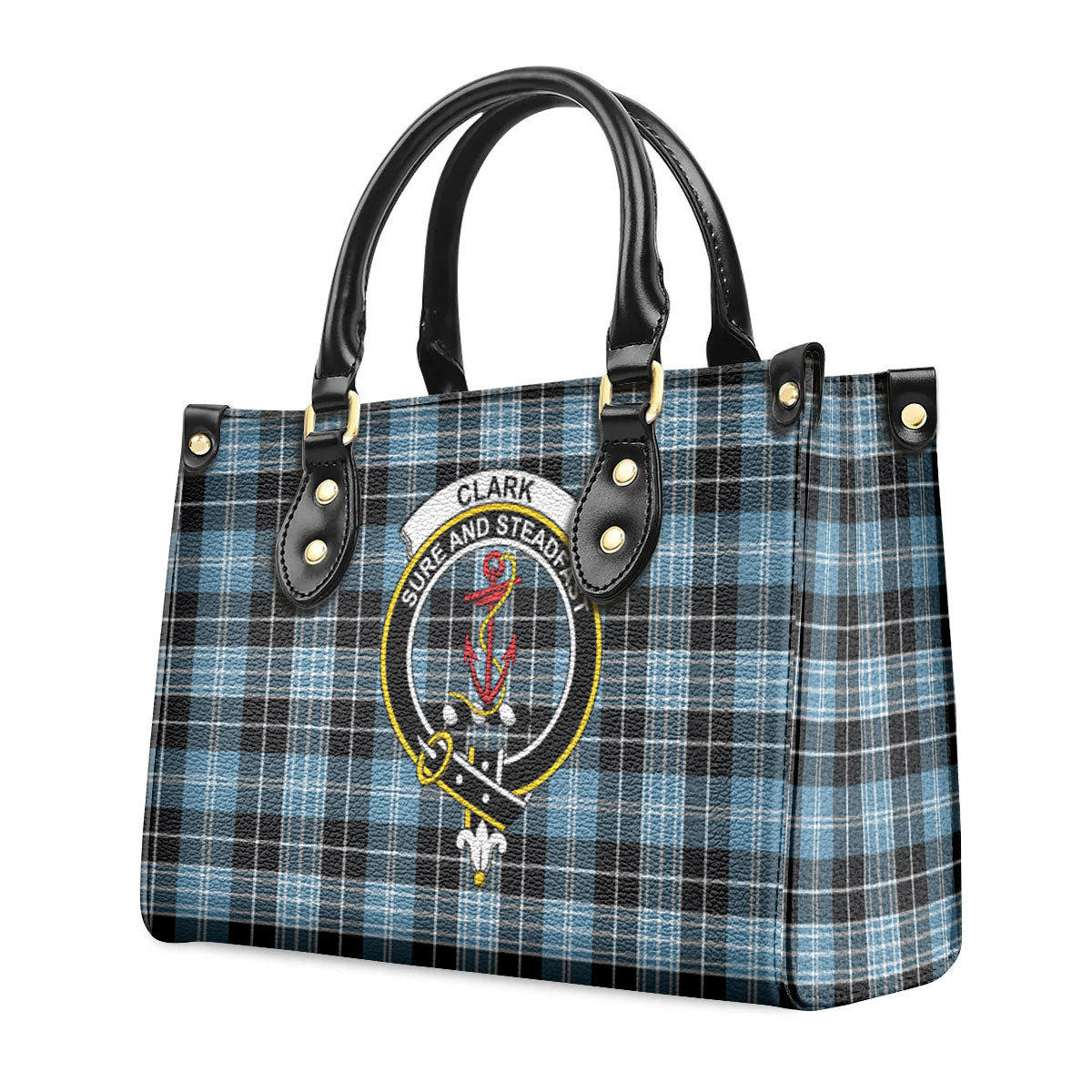 Clark Ancient Tartan Crest Leather Handbag