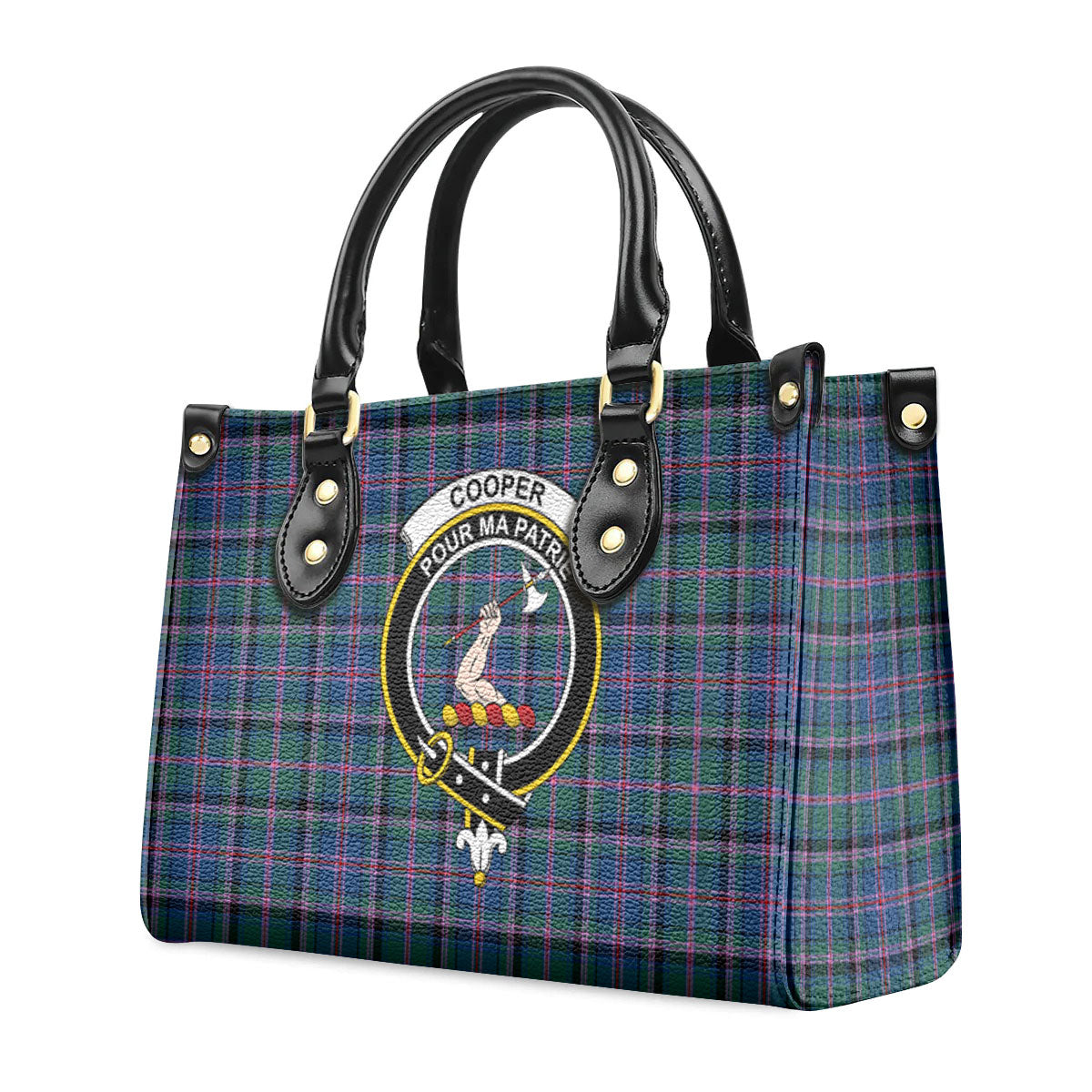 Cooper Ancient Tartan Crest Leather Handbag