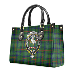 Cranstoun Tartan Crest Leather Handbag